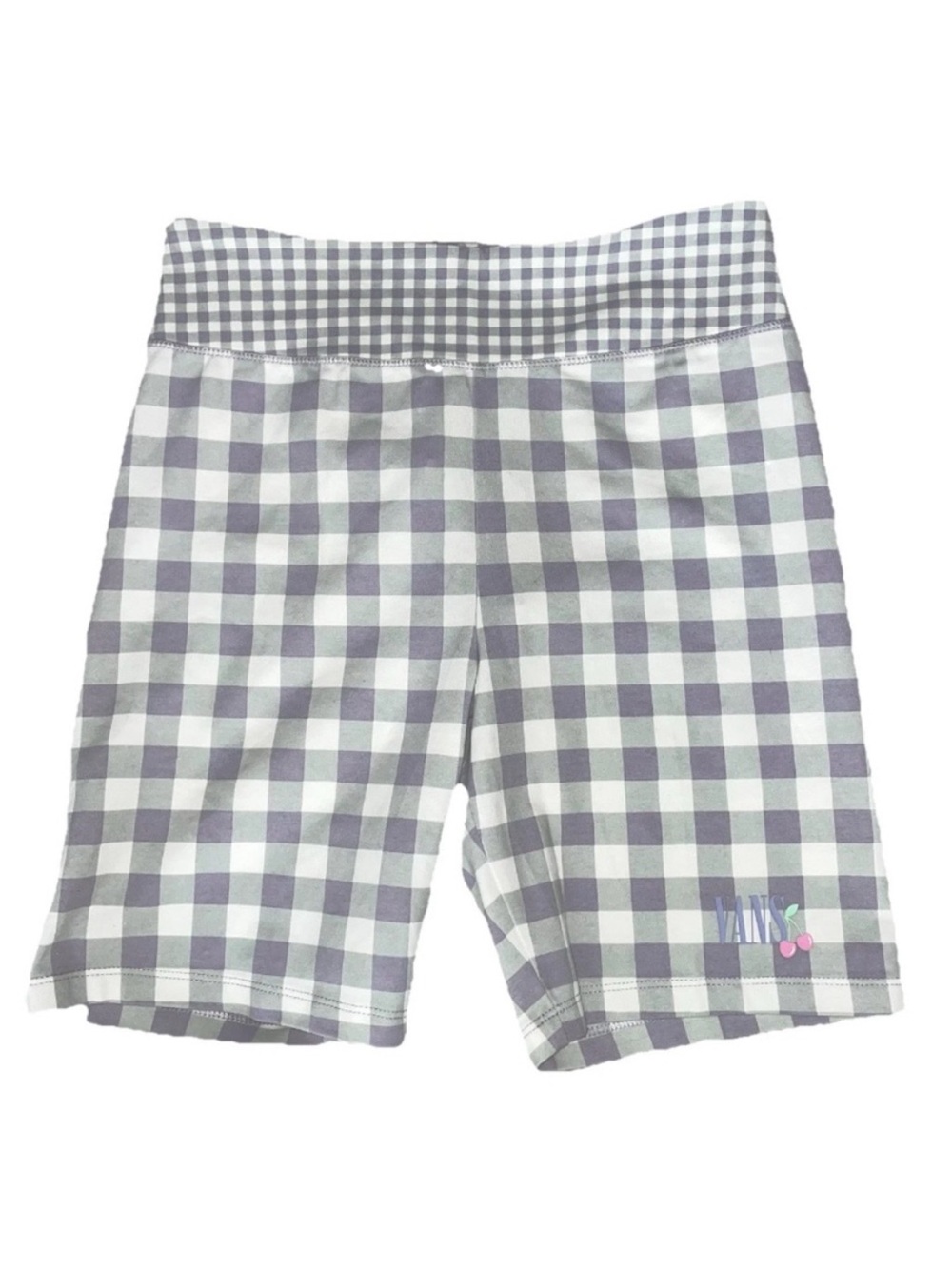 Vans Lavender & White Gingham Bike Shorts size medium